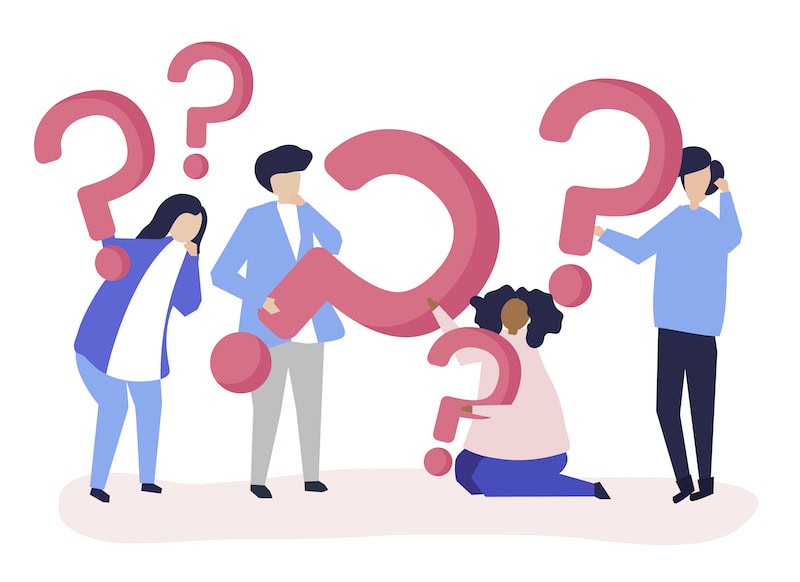 illustration de personnages se posant des questions
